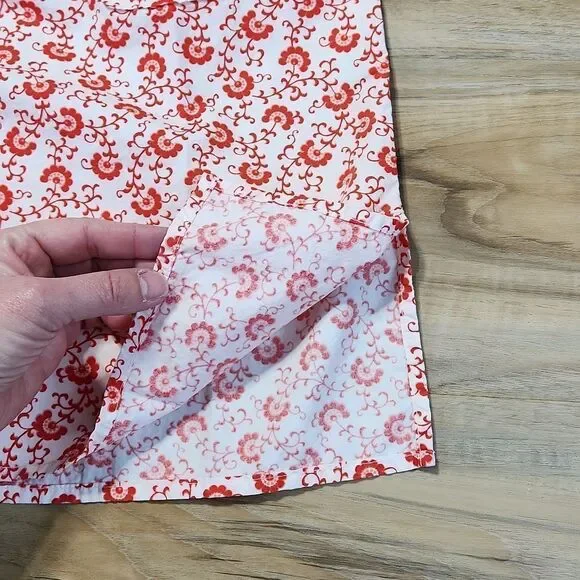 🔹️Tommy Girl Cream & Red Floral Print Cap Sleeve Dress XSmall - Picture 11 of 14